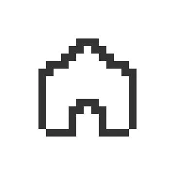 Home pixelated ui icon Ilustración de archivo
