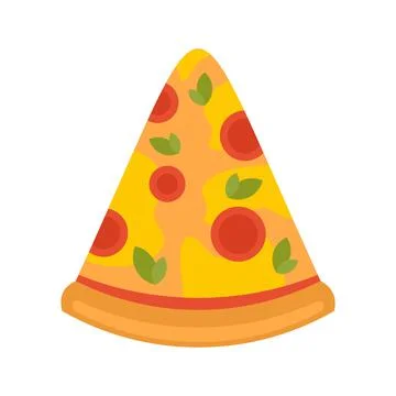 Home pizza slice icon flat isolated vector 스톡 일러스트