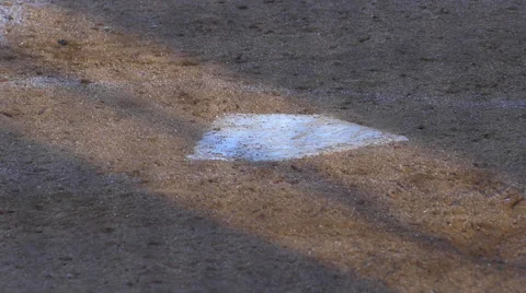 Home plate at a baseball game, slow motion. 動画素材 68596262