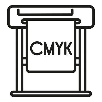 Home plotter icon outline vector. Digital print Ilustración de archivo