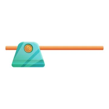 Home pool diving board icon, cartoon style Stock Illustration