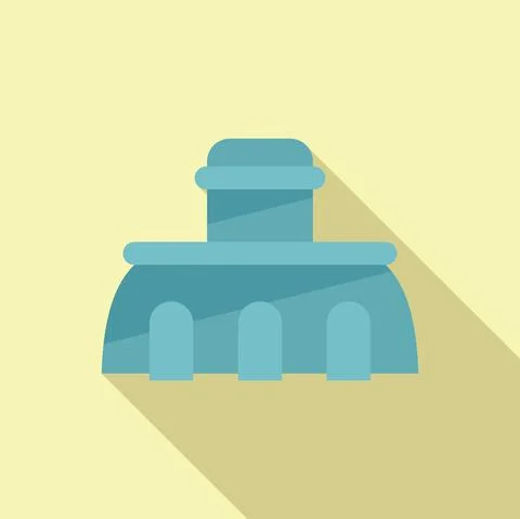 Home pool service icon flat vector. Cleaning repair Stock Illustration