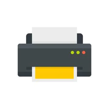 Home printer icon flat isolated Stockillustratie