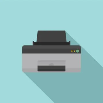 Home printer icon, flat style Stock Illustration