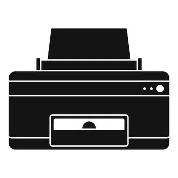 Home printer icon, simple style Stock Illustration