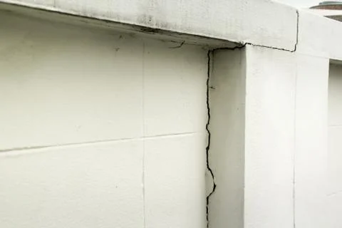 Home problem, building problem wall cracked need to repair Stock Photos