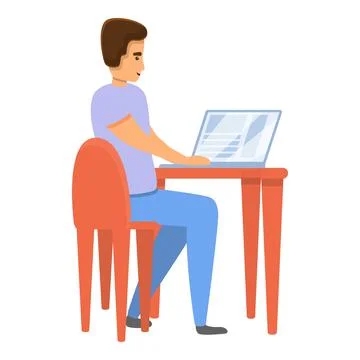 Home programmer icon, cartoon style Stock-Illustration