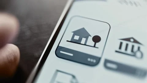 Home property selection activates beside financial institution 库存影片 346606558