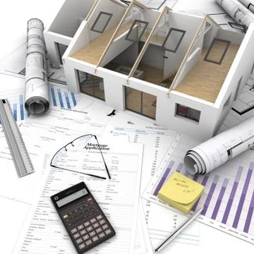 Home purchase process Stock Illustration