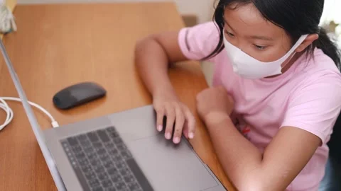 Home quarantine study learning online concept Stock Footage 158468080