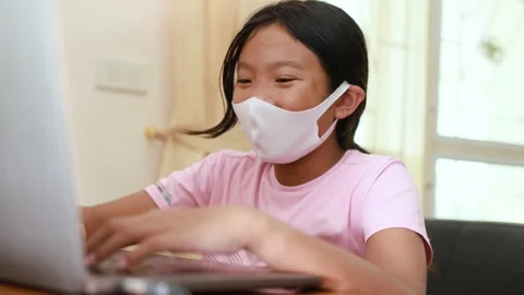 Home quarantine study learning online concept Stock Footage 158468235