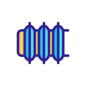 Home radiator icon vector. Isolated contour symbol illustration 스톡 일러스트