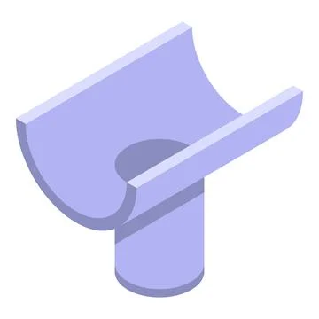 Home rain gutter icon, isometric style Stock Illustration