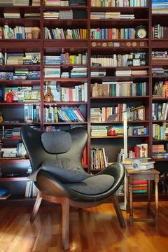 Home reading corner Stock Photos