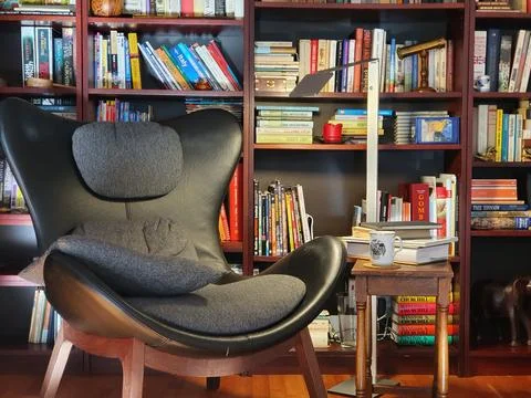 Home reading corner Stock Photos