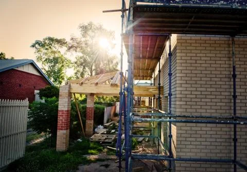 Home reconstruction Stockfoto's