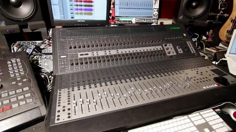 Home Recording Studio console 07 Video stock 8765273