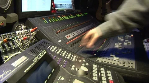 Home recording studio Control 24 Stock Footage 6908197
