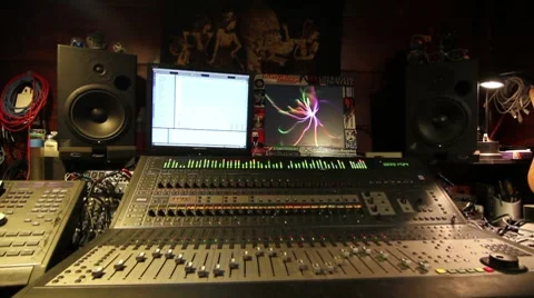 Home recording studio Control 24 vegas mode Video stock 7761489