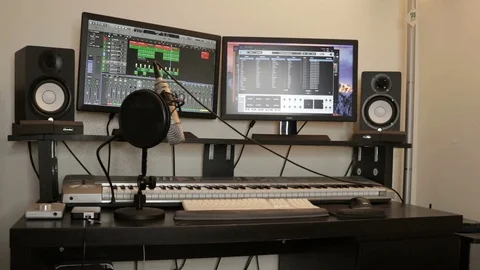 Home Recording Studio Stock Footage 91860655