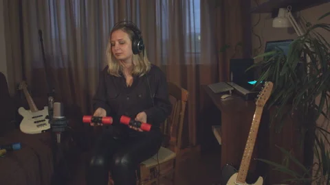 Home recording studio. Stock-Footage 114061415