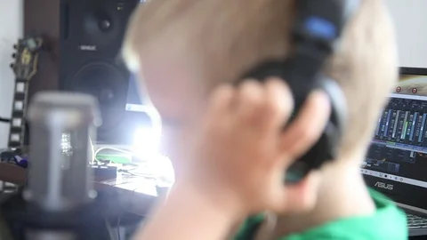 Home Recording Studio Stock Footage 129974533