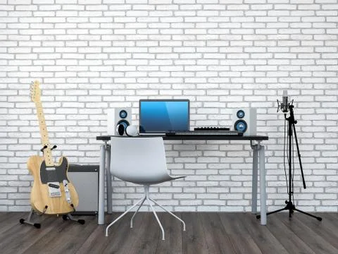 Home Recording Studio Stock Illustration