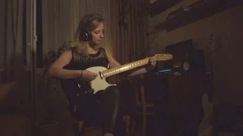 Home recording studio. Slow motion. Stock Footage 114059959