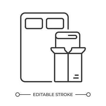 Home relocation service line icon Stock Illustration