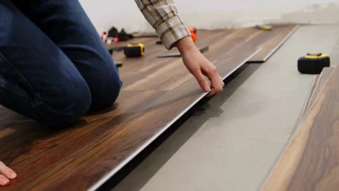 Home Remodel Floor Installation Stock Footage 267824409