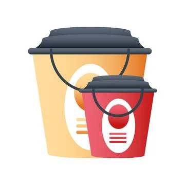 Home remodeling paint buckets tools icon design vector Stock Illustration