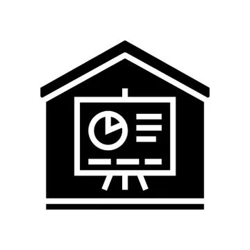 Home remote presentation glyph icon vector illustration Stock Illustration