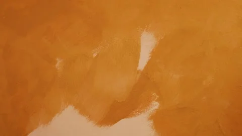 Home renovation applying paint on wall using brush painter working indoors room Stock Footage 224802486