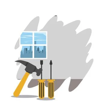 Home in renovation Stock Illustration