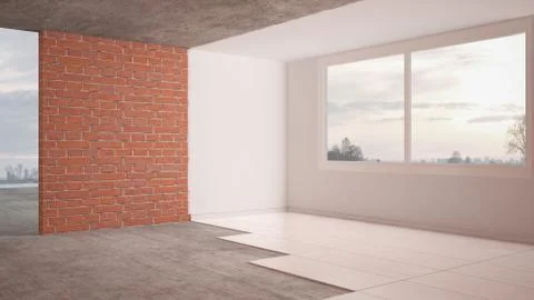 Home renovation, restructuring process, repair and wall painting, new house c Stock Illustration
