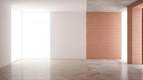 Home renovation, restructuring process, repair and wall painting, constructio Illustrazione stock