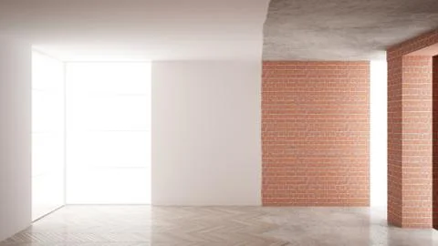 Home renovation, restructuring process, repair and wall painting, constructio Stock Illustration