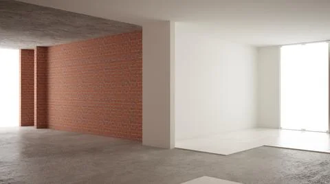 Home renovation, restructuring process, repair and wall painting, constructio Illustrazione stock