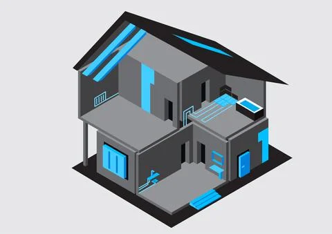 Home repair isometric vector Stock Illustration