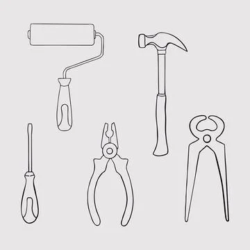 Home repair tools Stock Illustration