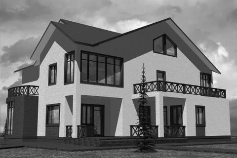 Home Residential Stock-Illustration