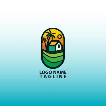 Home resort logo design vector Stock Illustration