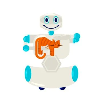 Home robot for housework Stock Illustration
