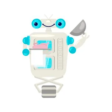 Home robot for housework Stock Illustration