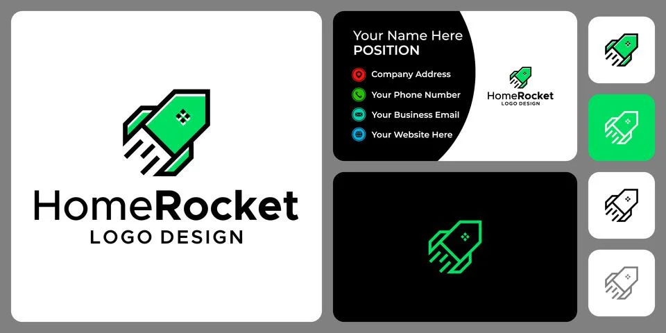 HOME ROCKET LOGO Illustrazione stock