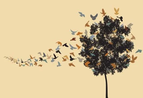 Home to roost Stock Illustration