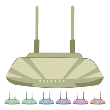 Home router vector cartoon graphic Stock Illustration