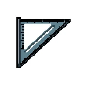 Home ruler builder pixel art vector illustration Stock Illustration