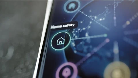 Home safety node illuminates across global care network Video stock 346032895