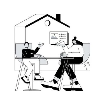 Home schooling abstract concept vector illustration. Illustrazione stock